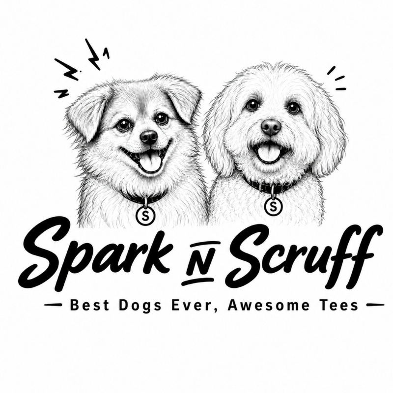 Spark N Scruff - Best Dogs Ever, Awesome Tees logo