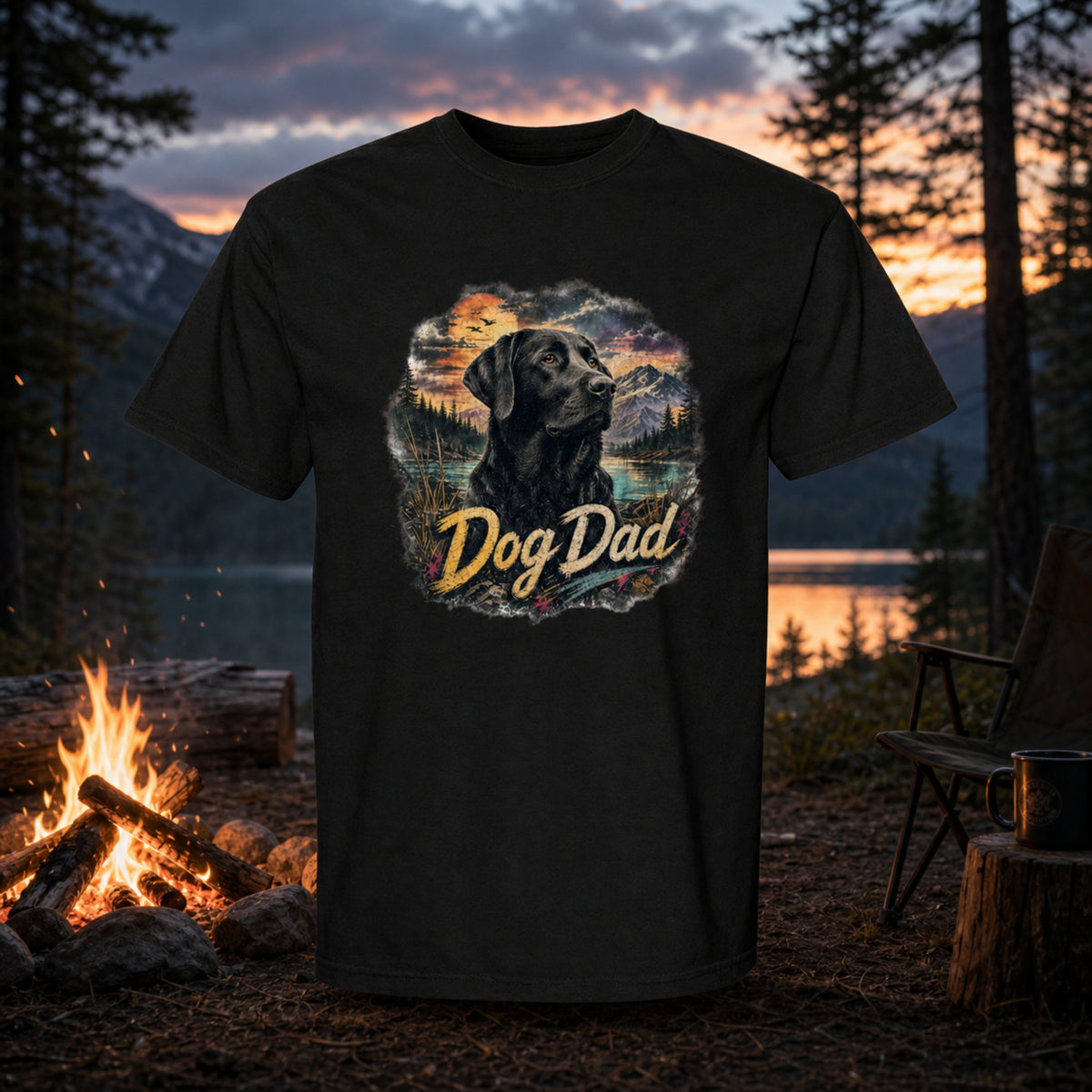 Dog Dad Black Lab Tee