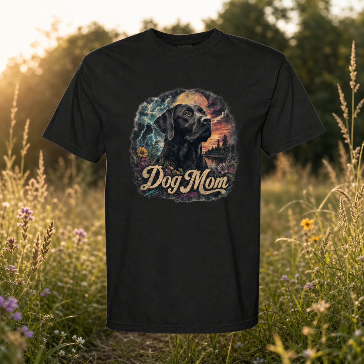 Dog Mom Black Lab Tee