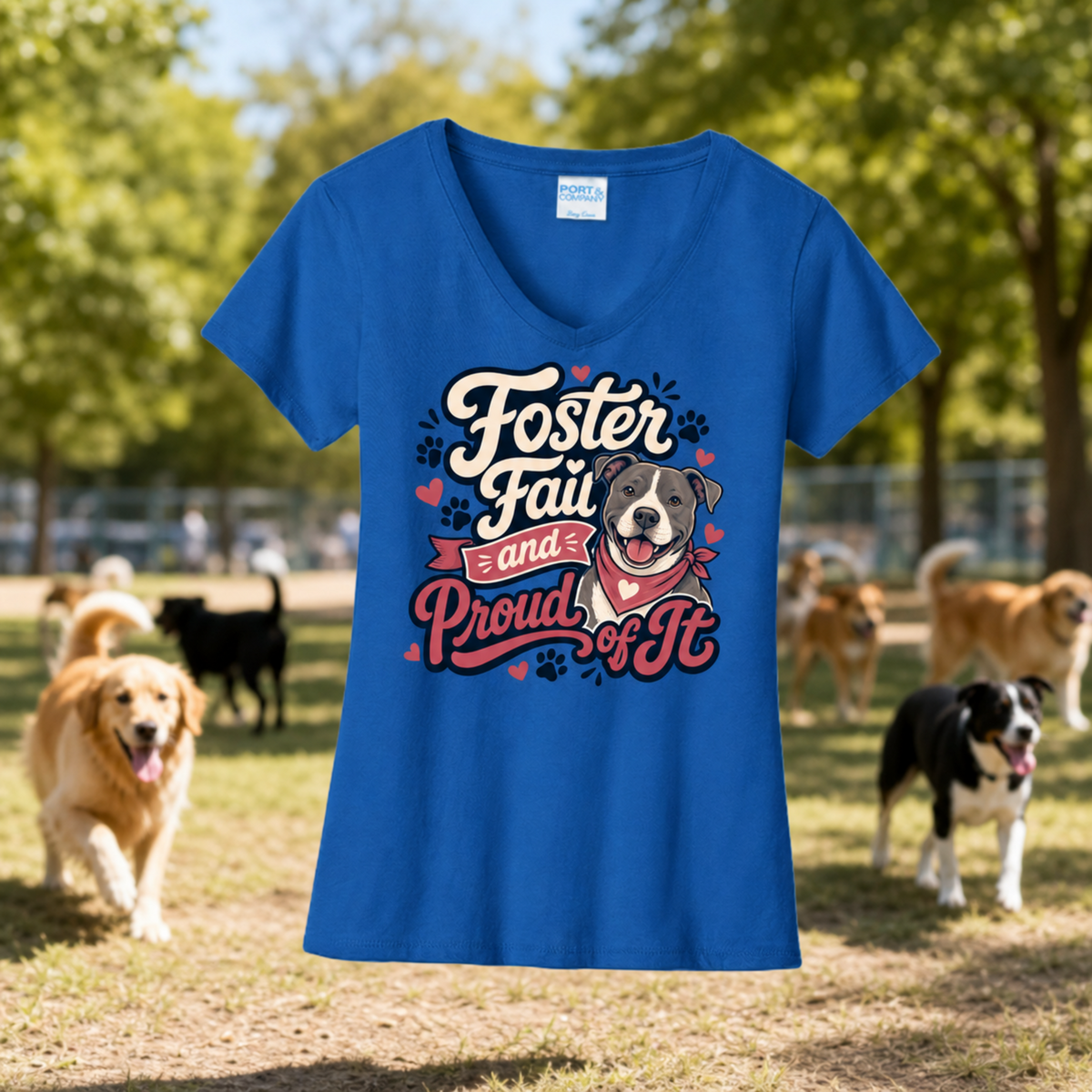 Foster Fail Pitbull V-Neck