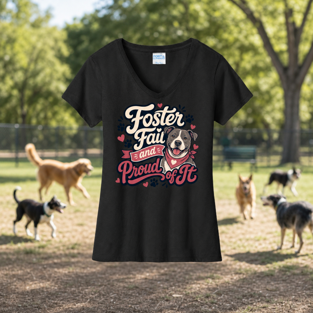 Foster Fail Pitbull V-Neck