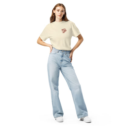 Somewhere In Vegas Lucky Brand T-Shirt in Ivory, front view, Lucky the dog Somewhere In Vegas logo
