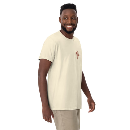 Somewhere In Vegas Lucky Brand T-Shirt in Ivory, front view (alternate mockup), Lucky the dog Somewhere In Vegas logo
