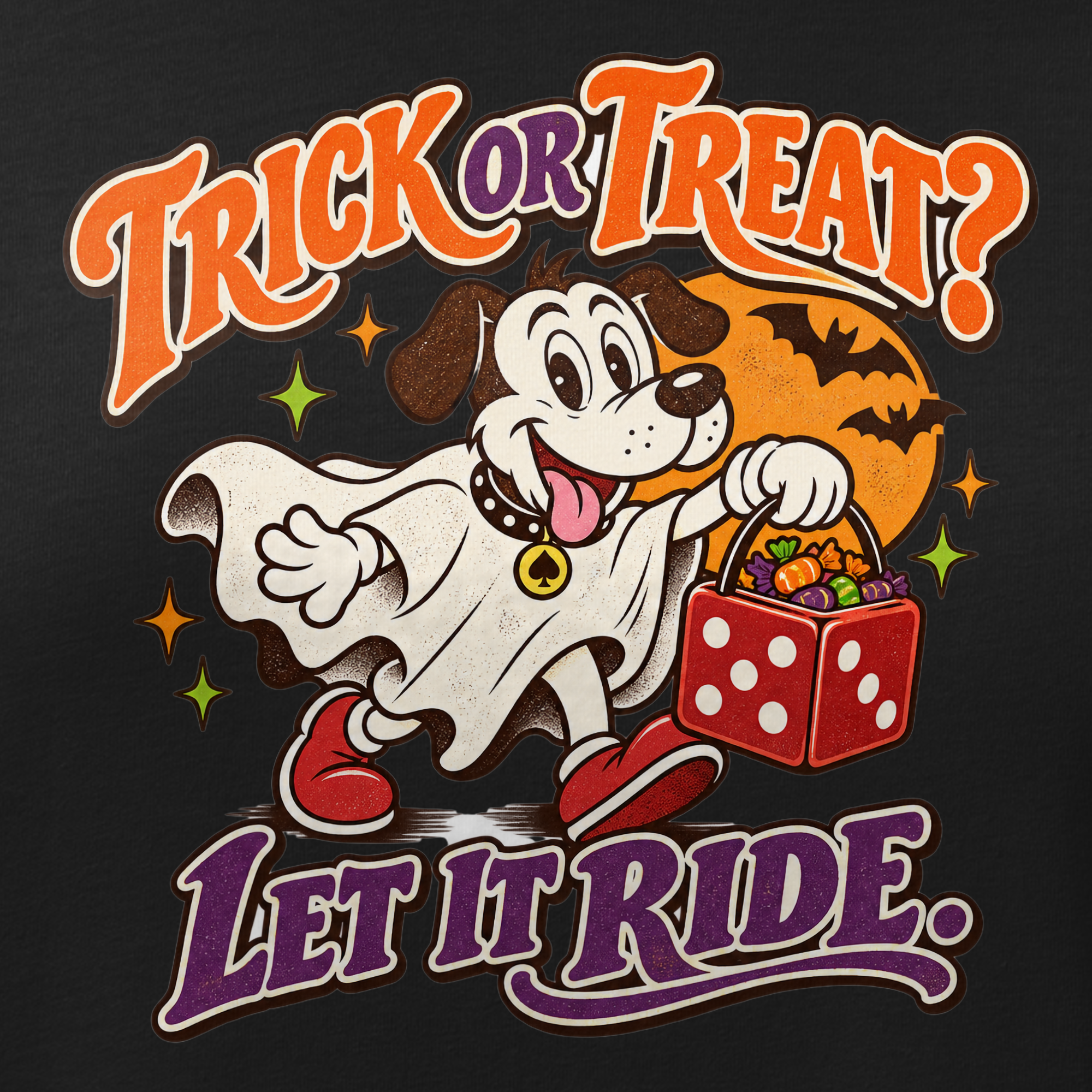 Trick Or Treat? Let It Ride Relaxed T-Shirt | Halloween Tee – Somewhere ...